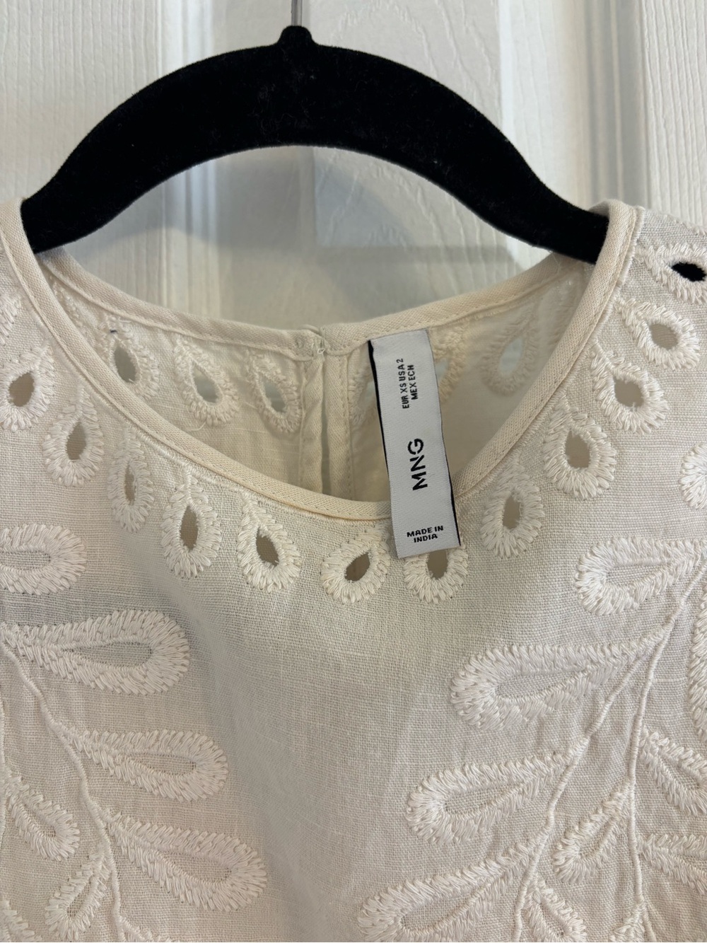 Mango White Eyelet Embroidered Mini Dress - Picture 3 of 6